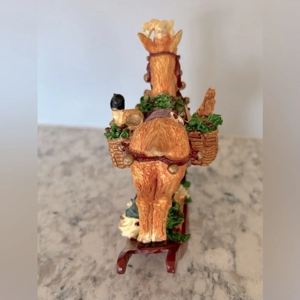 Reindeer Rocking Chair Christmas Figurine